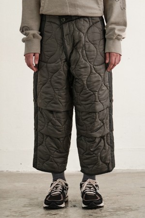 여성 오빌리크 퀼팅 팬츠 (BROWN)