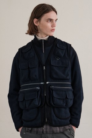 플라이 모직 베스트 (NAVY)