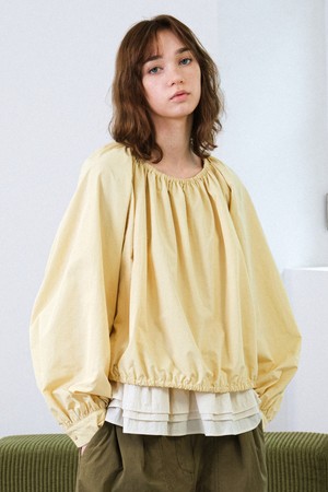 여성 플로라 프릴 블라우스 (L/YELLOW)