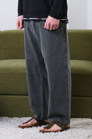 [힐리먼트] 공용 브레이크 데님 팬츠 (D/GREY)_GREY-a