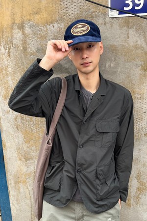 빈티지 코듀로이 와펜 스냅백 (NAVY)
