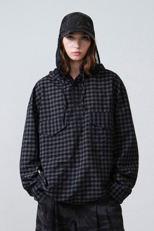 [힐리먼트] 어반 플레이드 아노락 (GREY)_GREY-a