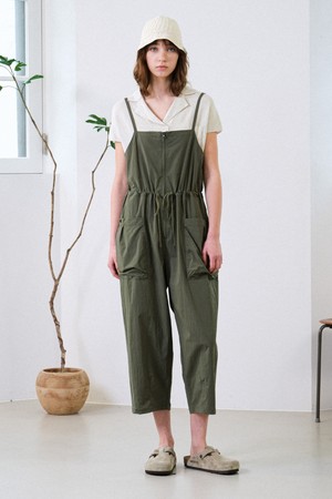 [힐리먼트] 여성 볼륨 포켓 오버롤 (KHAKI)_KHAKI-a