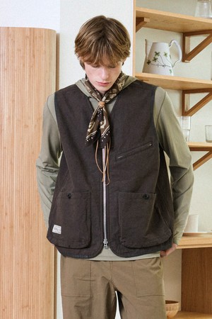 피그먼트 코튼 베스트 (CHARCOAL)