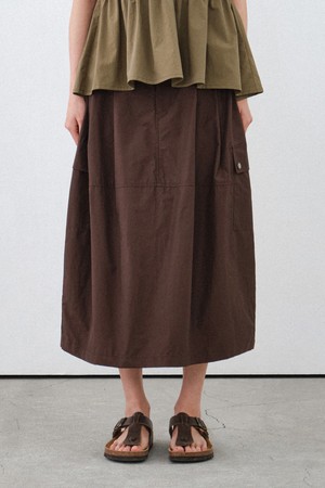 [6/1 발송예정] [힐리먼트] 여성 카고 벌룬 스커트 (BROWN)_BROWN-a