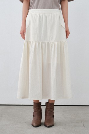 [6/1 발송예정] [힐리먼트] 여성 올리브 롱 스커트 (IVORY)_IVORY-a