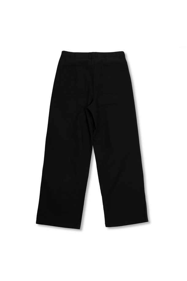 MUDSALT - 캐주얼팬츠 - TWO TUCK WIDE CHINO PANTS BLACK