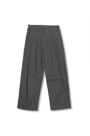 TWO TUCK WIDE CHINO PANTS GRAY