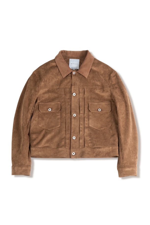 MUDSALT - 블루종/점퍼 - SUEDE TRUCKER JACKET Type2. CAMEL