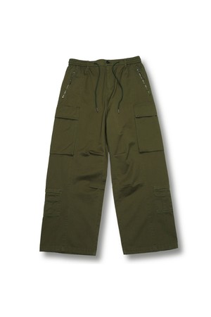 8P BENDING WIDE CARGO PANTS OLIVE
