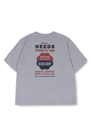 COOP GRAPHIC HALF T-SHIRTS MELANGE GRAY