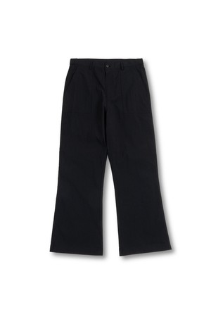 SEERSUCKER FATIGUE PANTS BLACK