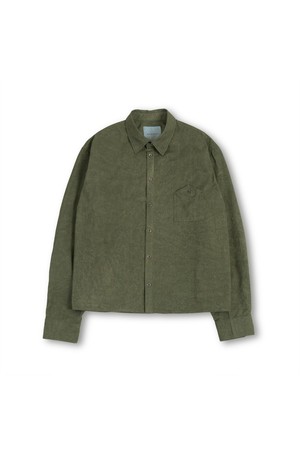 WASHING CROP WORK SHIRTS OLIVE