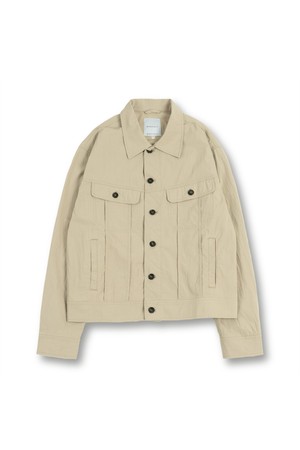 SEERSUCKER TRUCKER JACKET BEIGE