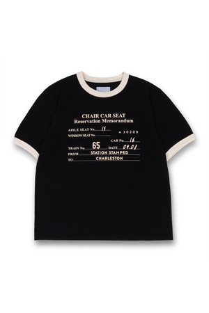 CHARLESTON RINGER T-SHIRTS BLACK(IVORY)