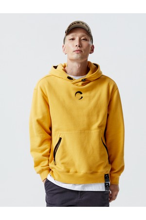 남성 레터링 프린트 골프 후드티셔츠 옐로우_YELLOW-a