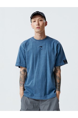 남성 피그먼트 다잉 아크씨 골프 반팔티셔츠 블루_BLUE-a