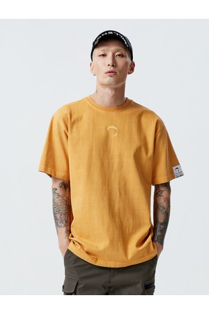 남성 피그먼트 다잉 아크씨 골프 반팔티셔츠 옐로우_YELLOW-a