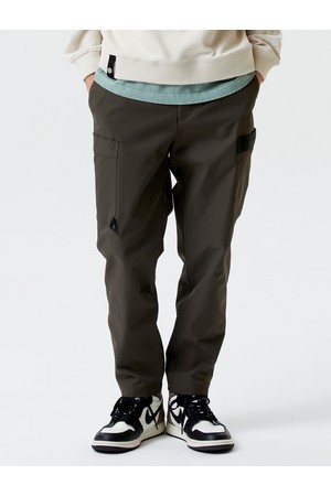 남성 로고 레터링 카고 골프 팬츠 카키_KHAKI-a