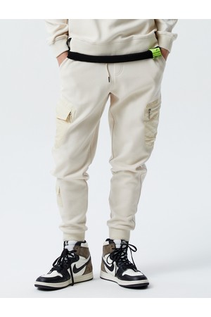 남성 로고 레터링 골프 조거스웨트팬츠 베이지_BEIGE-a