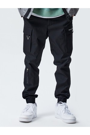 남성 로고 레터링 골프 조거팬츠 블랙_BLACK-a