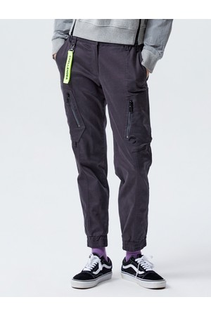 여성 가먼트 워싱 카고 골프 팬츠 그레이_GREY-a