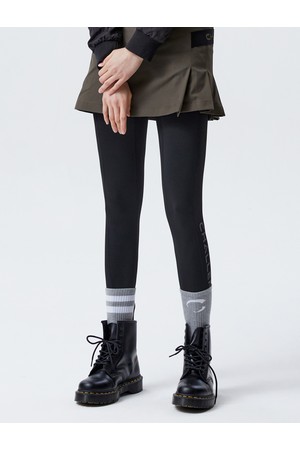 여성 사이드 포켓 여성 레깅스 블랙_BLACK-a