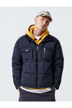 남성 구스다운 풀집업 골프 점퍼 블랙_BLACK-a