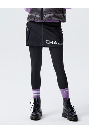 여성 앞지퍼 H라인 골프 스커트 블랙_BLACK-a