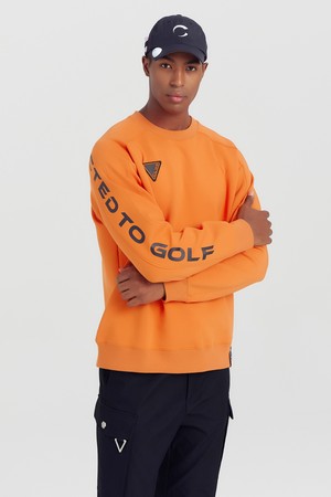 남성 빅 로고 골프 스웨트셔츠 오렌지_ORANGE-a
