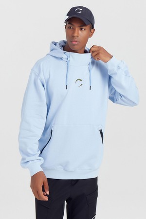 남성 백 프린트 저지 골프 후디티셔츠 스카이블루_BLUE-a