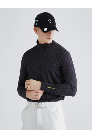 남성 아크씨 목넥 골프 이너티셔츠 블랙_BLACK-a