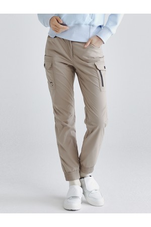 여성 아웃포켓 디본딩 골프 조거팬츠 라이트베이지_BEIGE-a