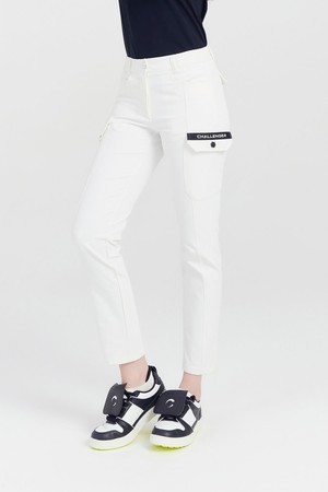 여성 아웃포켓 카고 골프 팬츠 오프화이트_WHITE-a