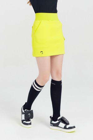 여성 아웃포켓 밴딩 저지 골프 스커트 애플그린_GREEN-a