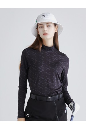 여성 아크씨 목넥 골프 이너티셔츠 블랙_BLACK-a