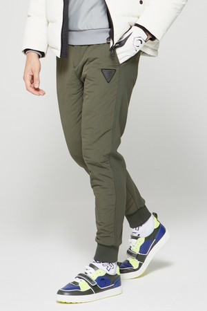 남성 씬다운 퀼팅 골프 조거팬츠 카키_KHAKI-a