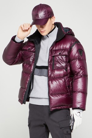 남성 소매 탈부착 헝가리 구스다운 골프 점퍼 딥퍼플_PURPLE-a