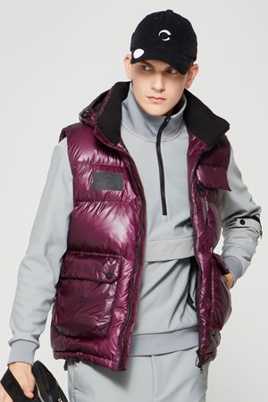 남성 헝가리 구스다운 패딩 골프 베스트 딥퍼플_PURPLE-a