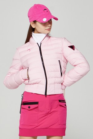 여성 씬다운 경량 패딩 골프 점퍼 라이트핑크_PINK-a