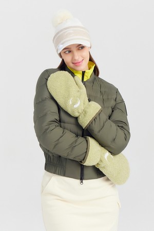 여성 방한 보아 벙어리 장갑 그린_GREEN-a