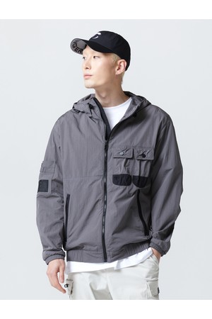 남성 풀집업 골프 점퍼 다크그레이_GREY-a