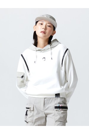 여성 어깨 포인트 저지 골프 후디티셔츠 오프화이트_WHITE-a
