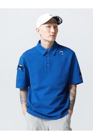 남성 아크씨 피케 골프 티셔츠 다크블루_NAVY-a