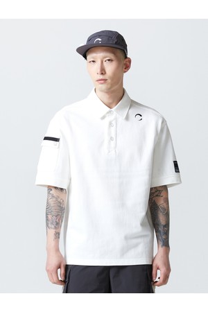 남성 아크씨 피케 골프 티셔츠 오프화이트_WHITE-a