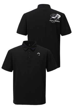 유럽 싱글저지 냉감 CLGR 남성 카라넥 골프 반팔티셔츠 블랙_BLACK-a