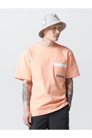 남성 라운드넥 골프 반팔티셔츠 오렌지_ORANGE-a