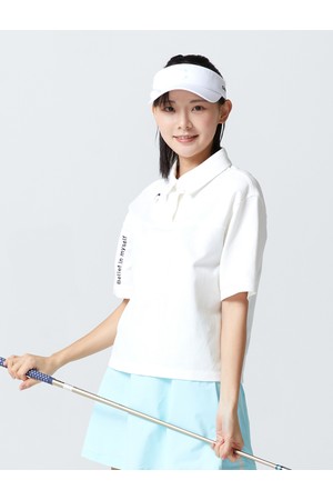 여성 아크씨 피케 골프 티셔츠 오프화이트_WHITE-a