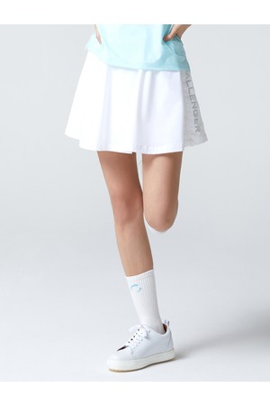 여성 CLGR 밴딩 플레어 골프 스커트 오프화이트_WHITE-a