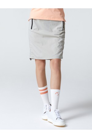 여성 사이드 스트링 미디움 골프 스커트 라이트베이지_BEIGE-a